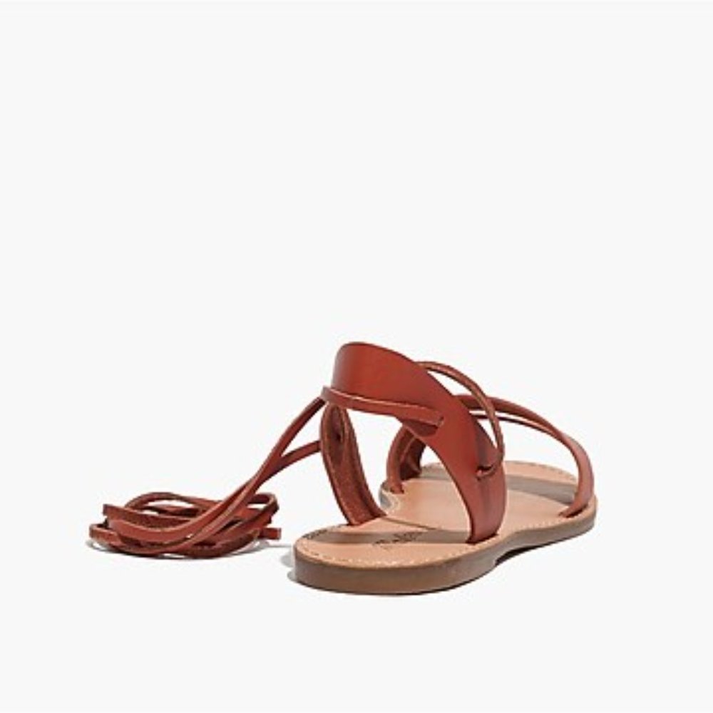 Madewell The Boardwalk Ankle-Tie Sandal Size 9.5 - Picture 2 of 5